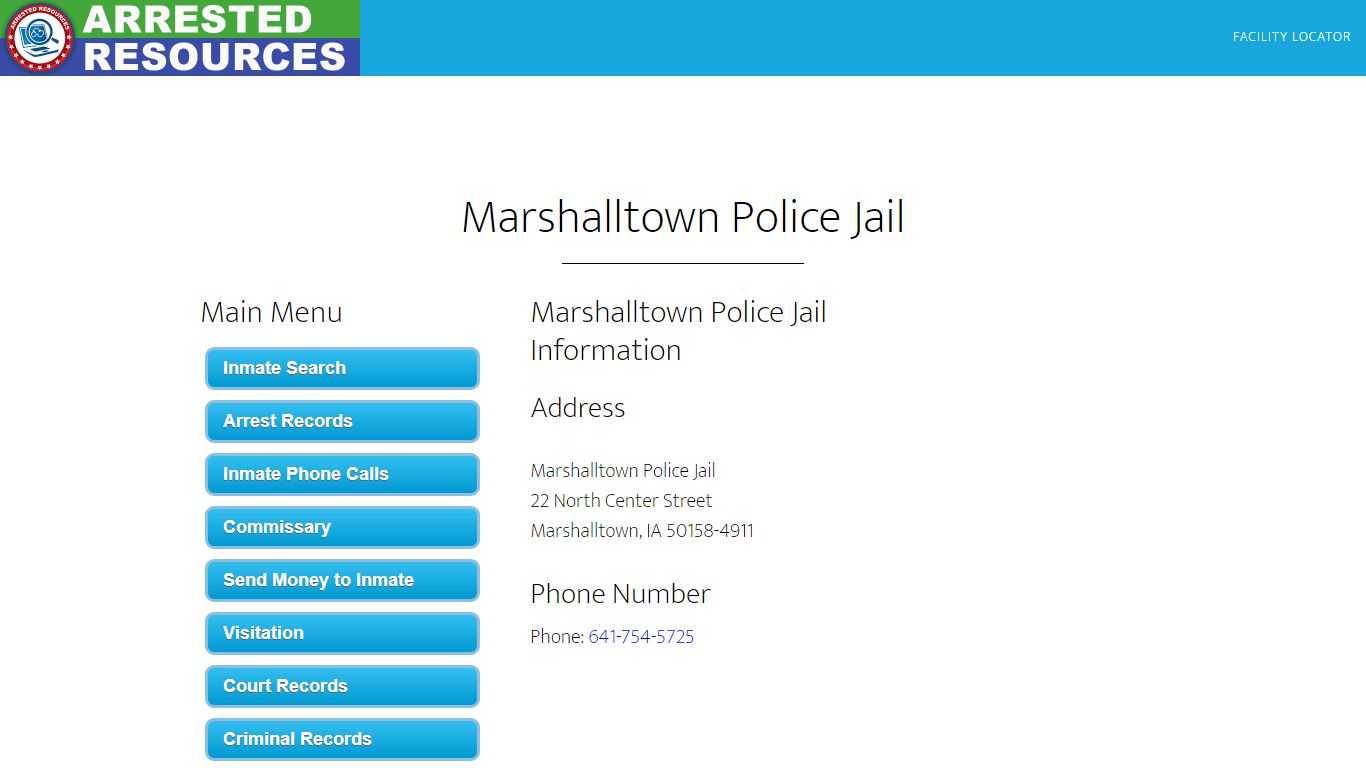 Marshalltown Police Jail - Inmate Search - Marshalltown, IA